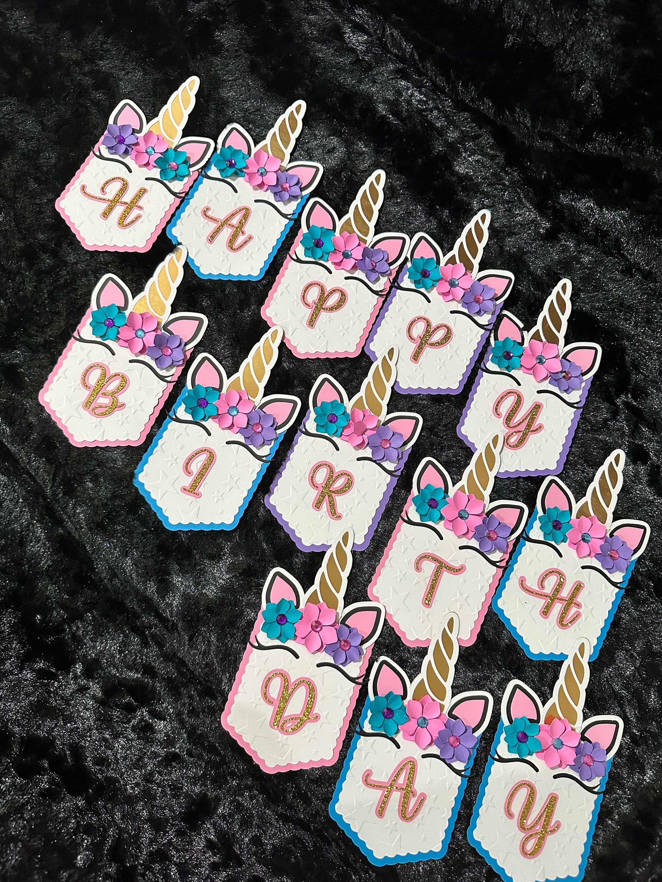 Unicorn Birthday Banner, Birthday Banner, Custom Birthday Banner, Happy Birthday Banner, Banner, Party Decorations, Party Supplies, Banners