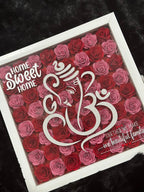 Shadow Box - Ganesh Custom Shadow Box, Housewarming Shadow Box, Custom Shadow Box, Housewarming Gifts, Paperflower Shadow Box, Custom Gifts