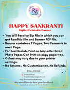 Happy Sankranti Digital Banner, Sankranti Digital File, Sankranti Banner, Banner File, Indian Festival Banner