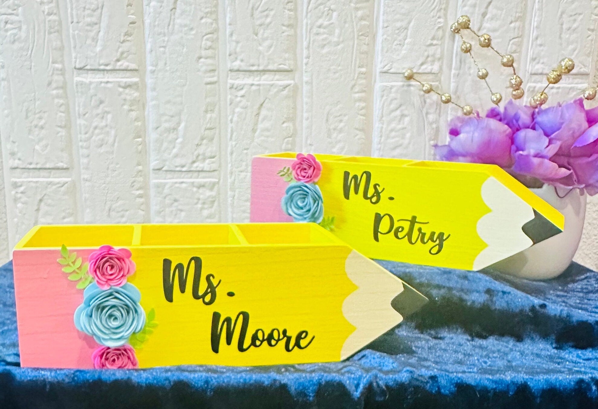 Teacher Pencil Holder, Teacher Gifts, Teacher Appreciation Gifts, Teacher Year End Gifts, Teacher Desk Pencil Holder, Back to School Gifts