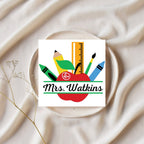 Personalized Teacher Coasters/Custom Teacher Coasters/ Teachers Gift/ Teacher Coasters/ Ceramic Coasters/Teacher Appreciation Gifts/Coasters