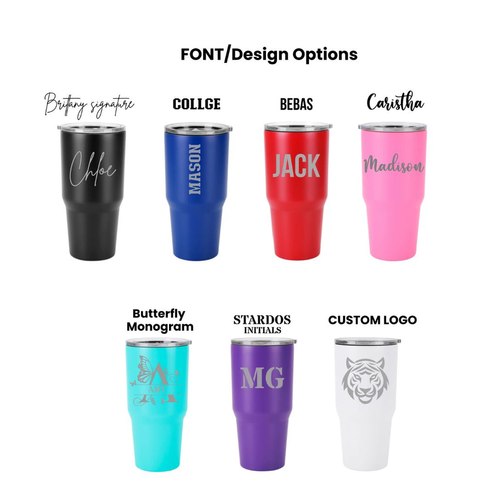 Custom 40oz & 30oz Tumbler – Personalized Logo or Name | Insulated Travel Mug with Straw