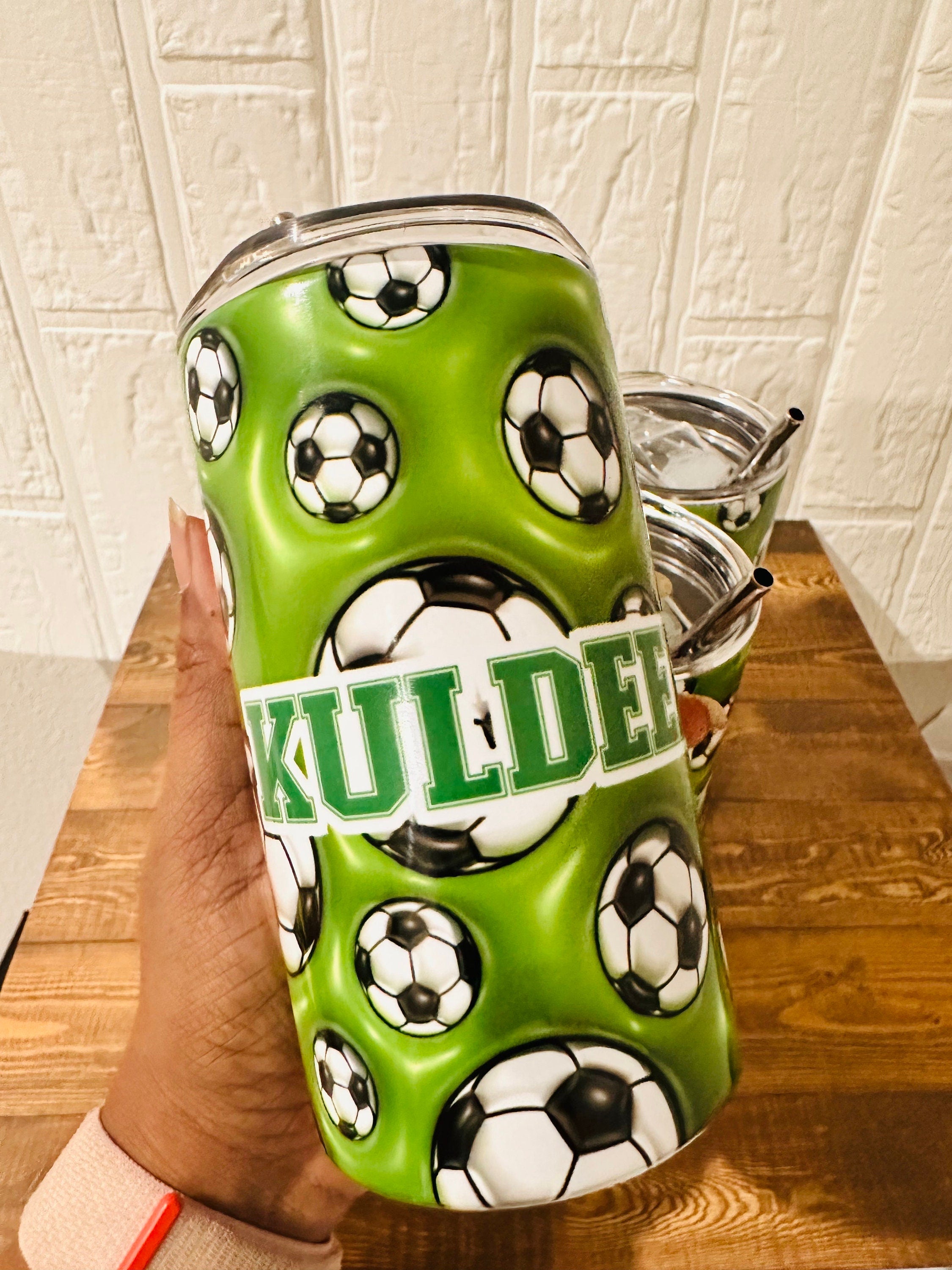 20oz Tumbler Soccer Theme, Soccer Theme Tumbler, 12oz Tumblers, Return Gifts, Kids Tumblers, Tumblers Birthday Gifts, Custom Gifts, Tumblers