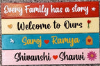 Welcome Family Sign, Name Boards, Family Name Boards, Entryway Sign, Indian Family Name Boards, Housewarming Gifts, Indian Family Board