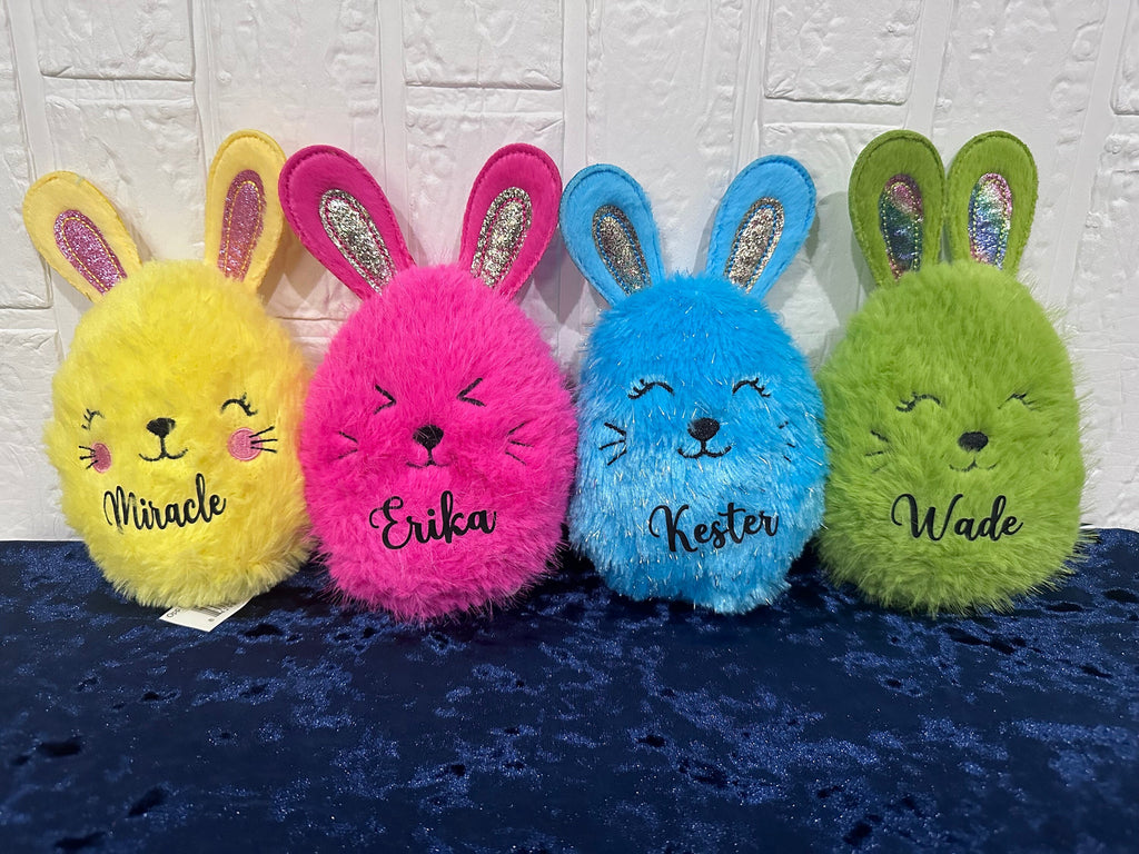 Personalized Easter Bunny, Easter Plush Personalized, Easter Bunny, Easter Goodies, Easter Classroom Favors, Easter Basket Stuffer, Easter