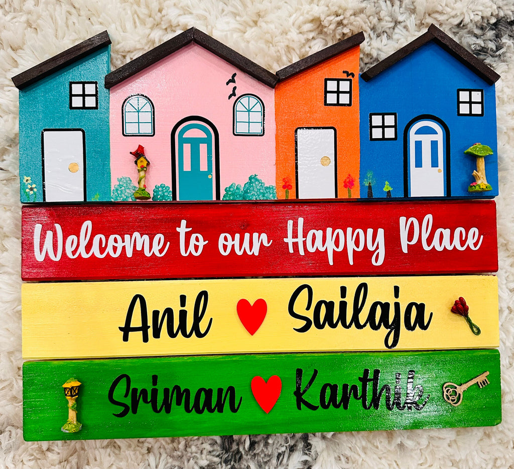 Welcome Family Sign,Name Boards,Family Name Boards,Entryway Sign,Indian Family Name Boards