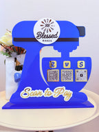 Custom Acrylic Stand Mixer QR Sign for Business – Payments, Socials & More
