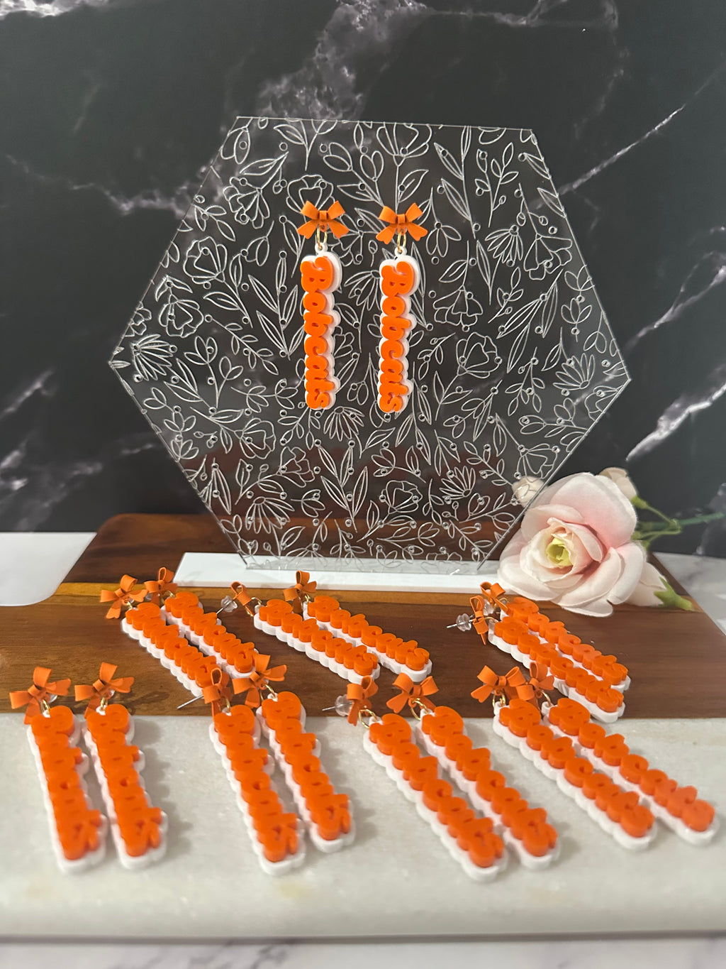 School Spirit Earrings – Custom Team Colors