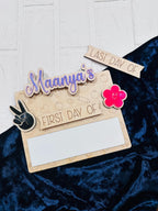 First Day of School Sign, Interchangeable School Sign, Back to School Sign, Back to School Photo Prop, First Day Last Day Board, DryErase