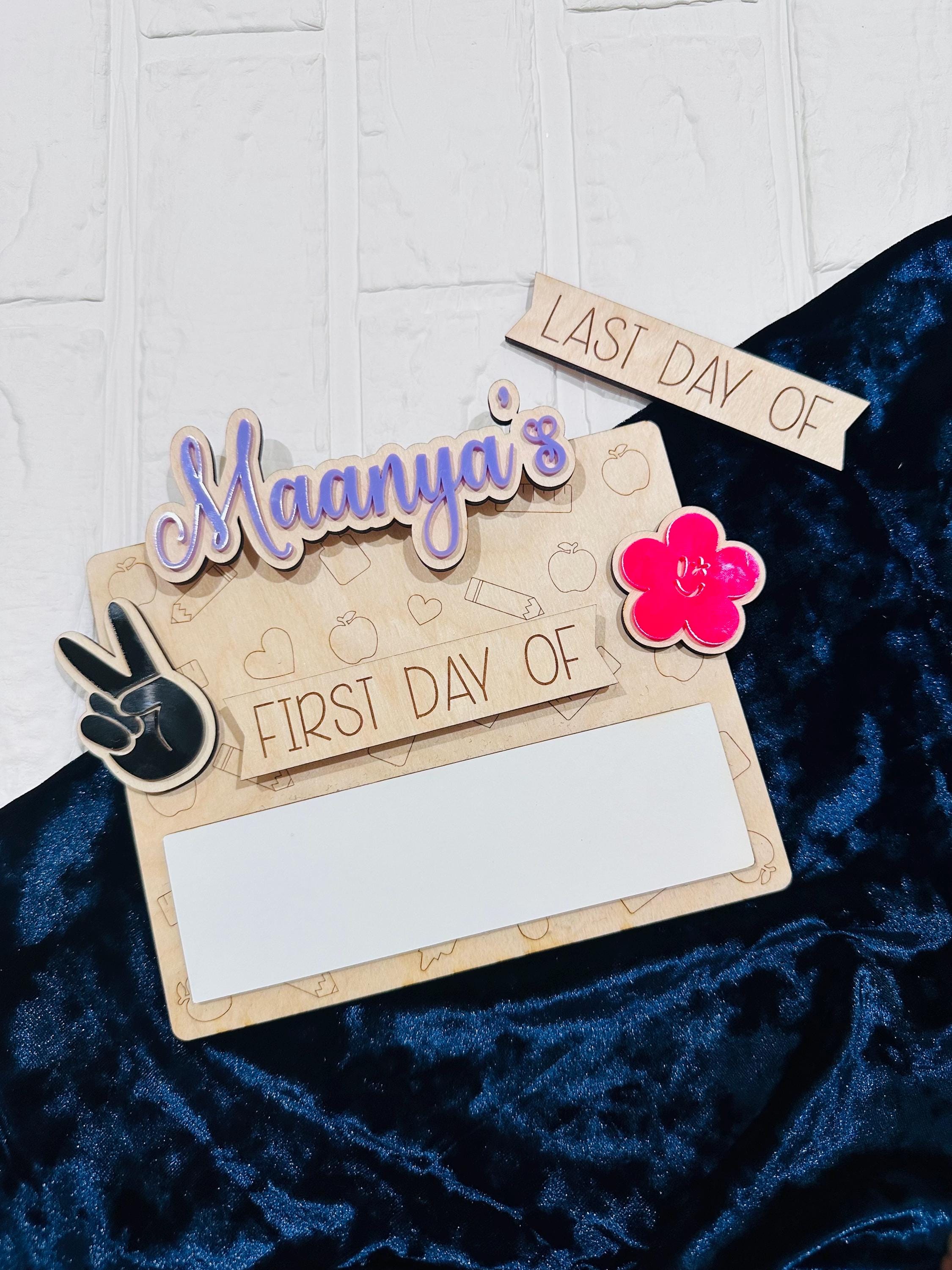 First Day of School Sign, Interchangeable School Sign, Back to School Sign, Back to School Photo Prop, First Day Last Day Board, DryErase