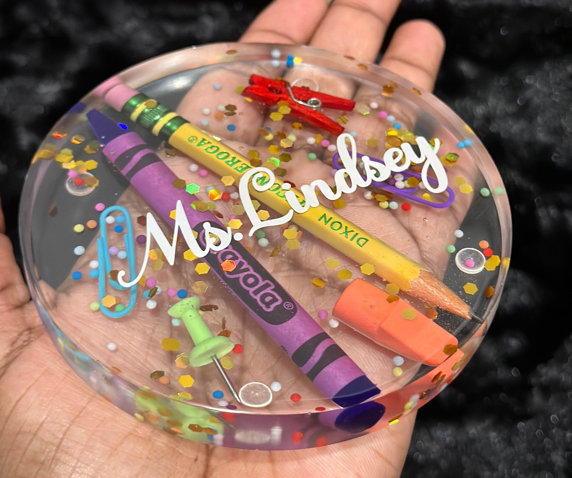 Personalized Teacher Coasters/Custom Teacher Coasters/Teachers Gift/Teacher Coasters/Crayon and Pencil Coasters|Teacher Appreciation Gifts