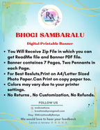 Bhogi Sambaralu Banner Digital Download, Bhogi Banner, Bhogi Digital Banner , Bhogi Printable Banner, Indian Festival Banner