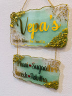 Resin Name Sign, Resin Door Sign, Resin Door Hanger, Resin Name Board, Resin Family Name Sign, Resin, Housewarming Gifts, Custom Door Sign