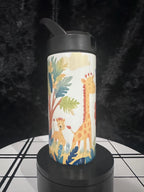 Safari Animals Tumbler, Custom Water Tumbler, 16oz 20oz Custom Tumbler, Water Tumbler for Kids, School Water Bottle, Kids Return Gifts