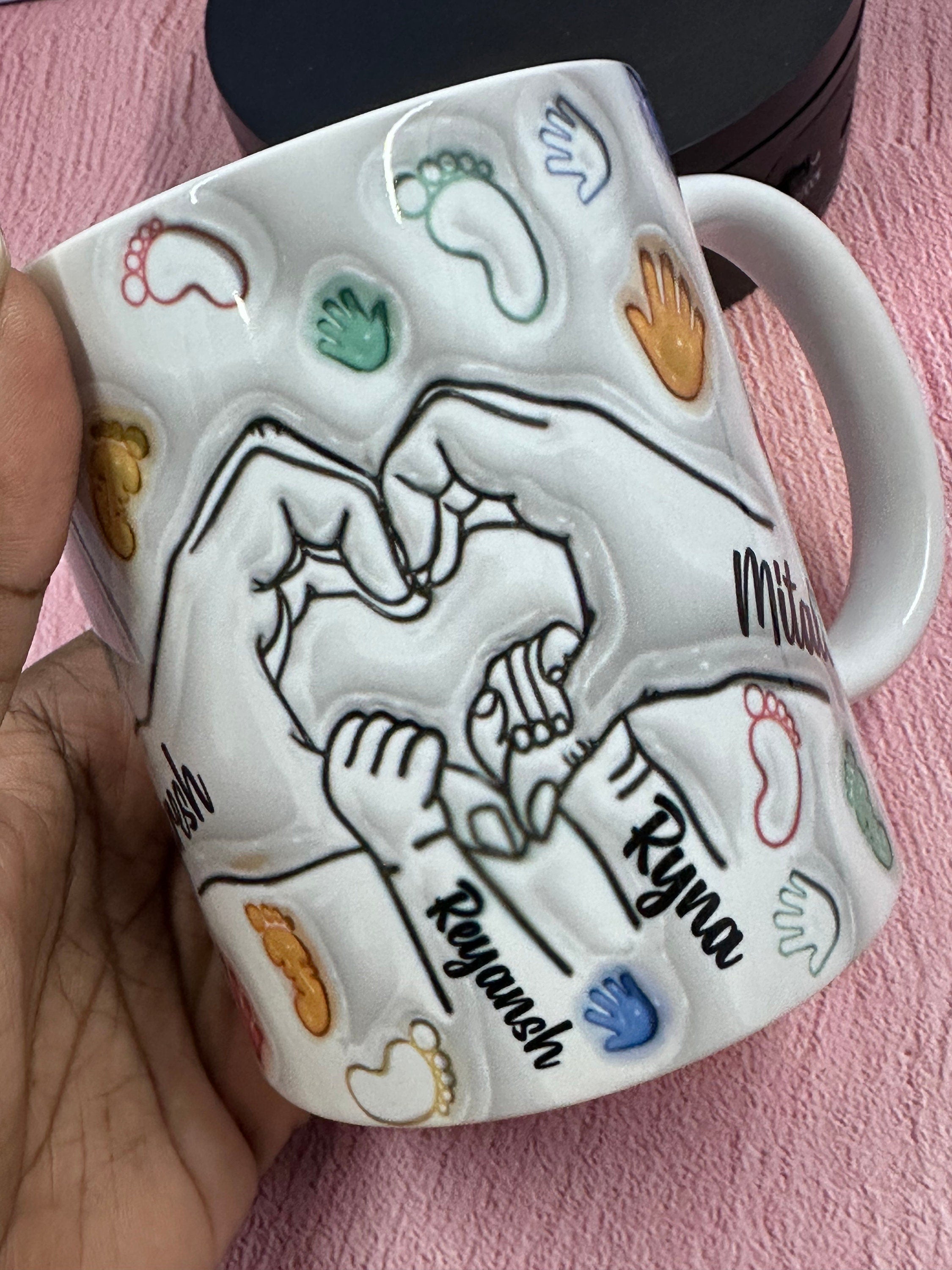 Family Mugs, Mugs, Photo Mugs, Custom Mugs, Personalized Photo Mugs, Gifts for Family, Family Matching Mugs, 3D inflated Family Mugs, Family