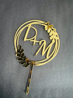 Acrylic Caketopper, Engagement Caketopper, Gold Caketopper, Wedding Caketopper, Acrylic topper, Acrylic Wedding Caketopper, Initial toppers
