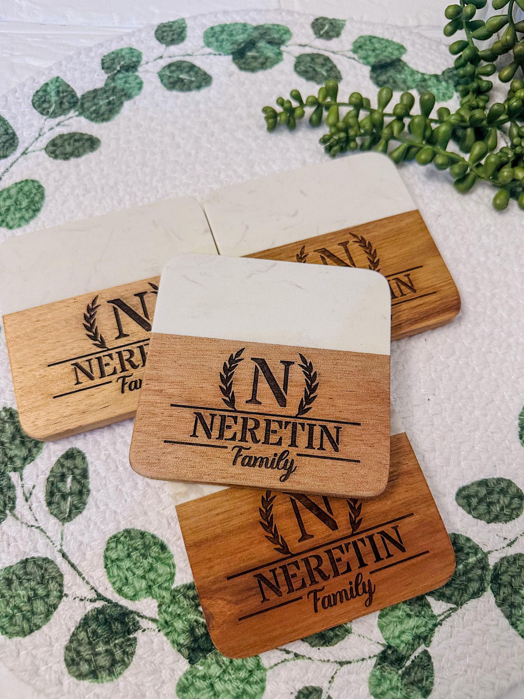 Engraved Custom Coasters, Personalised Coasters, Housewarming Gifts, Realtor Gifts, Drink Coasters,  Anniversary Gift, Wedding Gifts