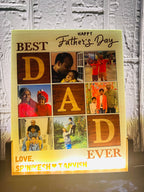 Father's Day Photo Frame with Light, Dad Gifts, Dad Photo frame, Light Frame, unique gifts, Unique Dad Gifts, Fathers day Gifts, Glass Frame