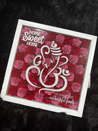 Shadow Box - Ganesh Custom Shadow Box, Housewarming Shadow Box, Custom Shadow Box, Housewarming Gifts, Paperflower Shadow Box, Custom Gifts