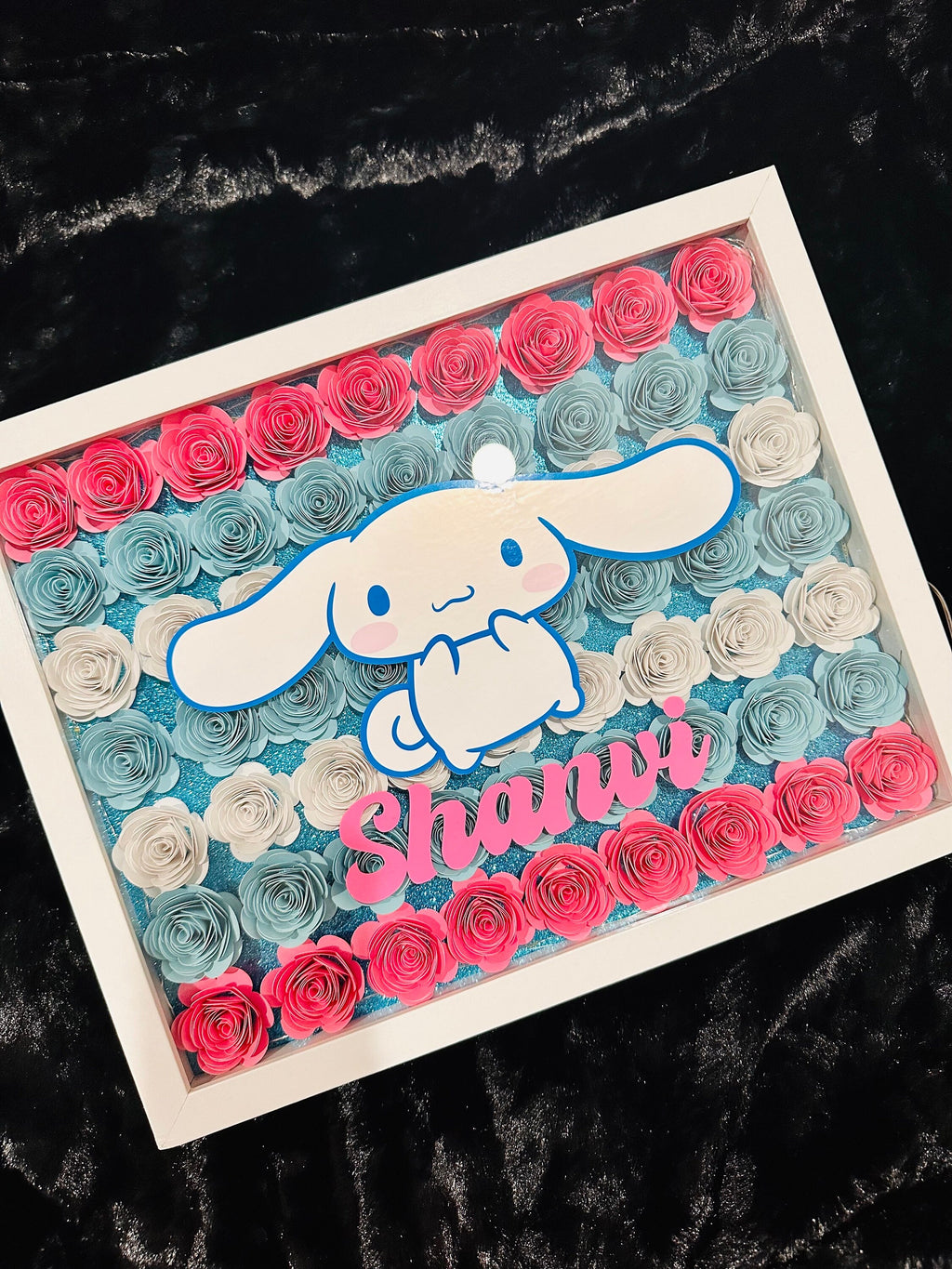 Shadow Box -  Custom Cinnamoroll Themed with String Lights