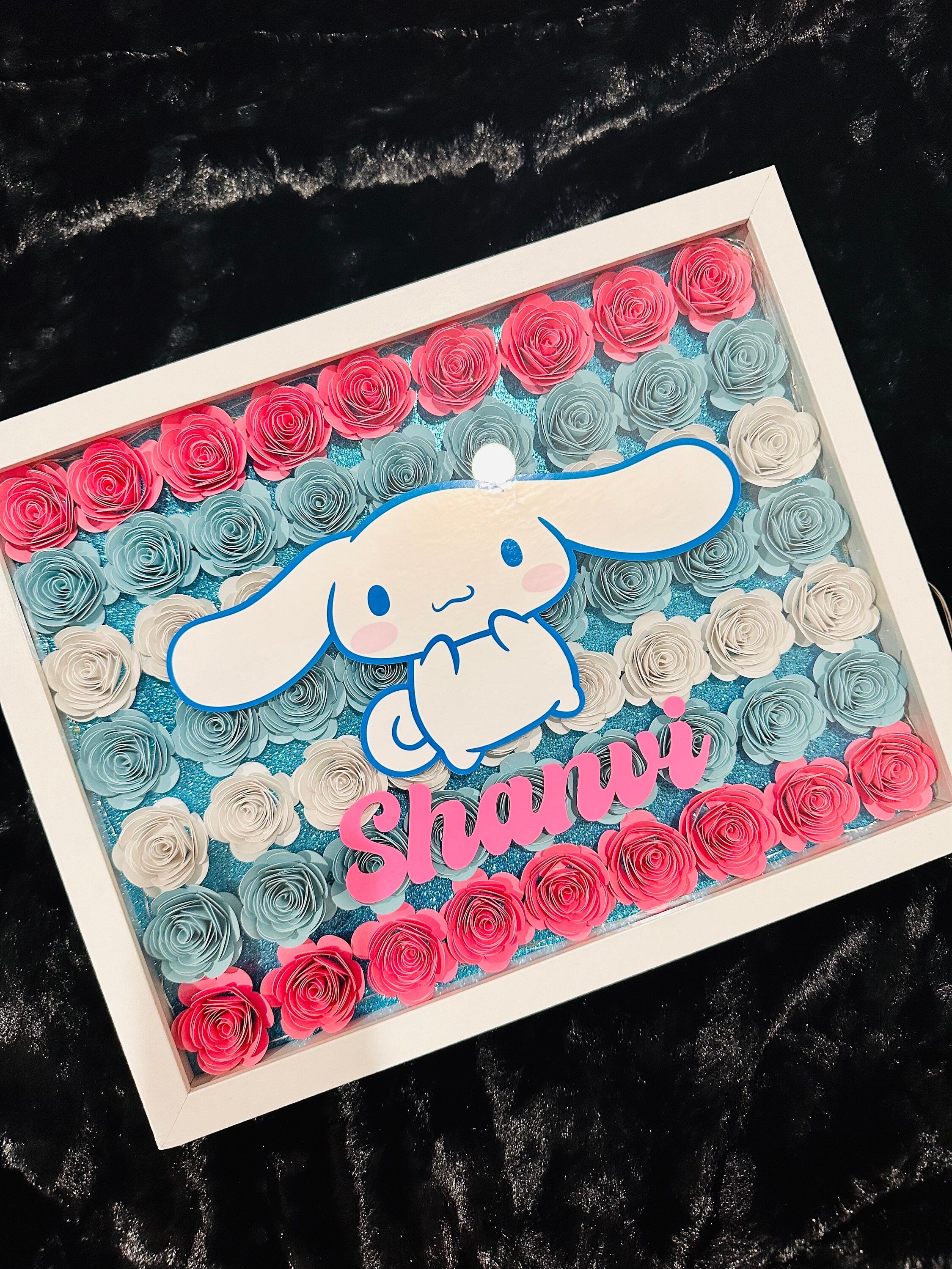 Shadow Box -  Custom Cinnamoroll Themed with String Lights