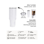 Custom 40oz & 30oz Tumbler – Personalized Logo or Name | Insulated Travel Mug with Straw