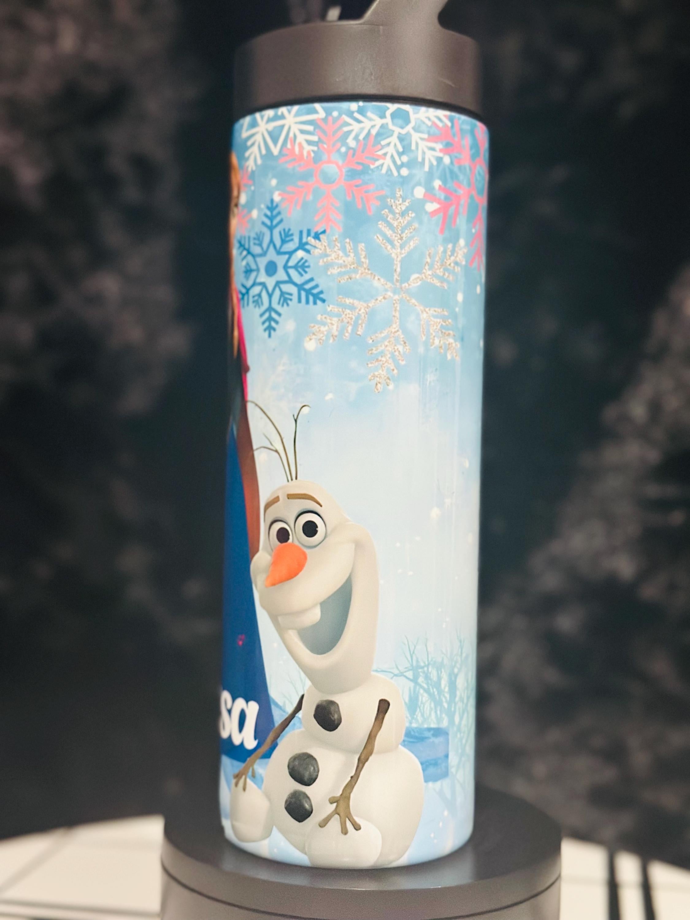 Elsa Water Tumbler, Custom Water Tumbler, 16oz 20oz Custom Tumbler, Water Tumbler for Kids, School Water Bottle, Kids Return Gifts