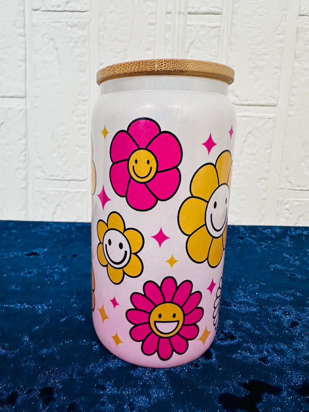 16oz Libby Glass can, Gradient Ombre Pink Glass can, Gifts for Girls, Shimmer Glass Tumbler, 16oz Glass Tumbler, Glass Tumbler, Glass Can