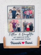 Father's Day Photo Frame with Light, Dad Gifts, Dad Photo frame, Light Frame, unique gifts, Unique Dad Gifts, Fathers day Gifts, Glass Frame