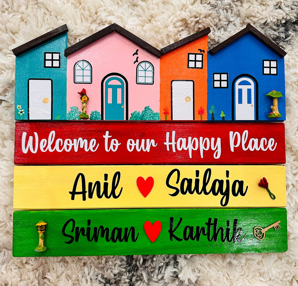 Welcome Family Sign,Name Boards,Family Name Boards,Entryway Sign,Indian Family Name Boards