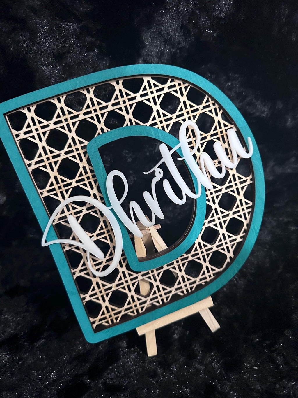 Wooden Name Sign, Rattan Name Alphabet, Rattan Monogram, Rattan Alphabets, Personalized Rattan Monogram Name, Door Sign, Room Decor, Nursery