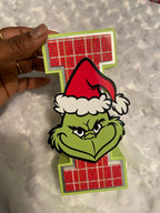 Grinch Christmas Themed 3D Paper Letters, 3d letters, Grinch 3d letters, Grinch , Christmas table decor, Christmas Grinch, Cardstock letters