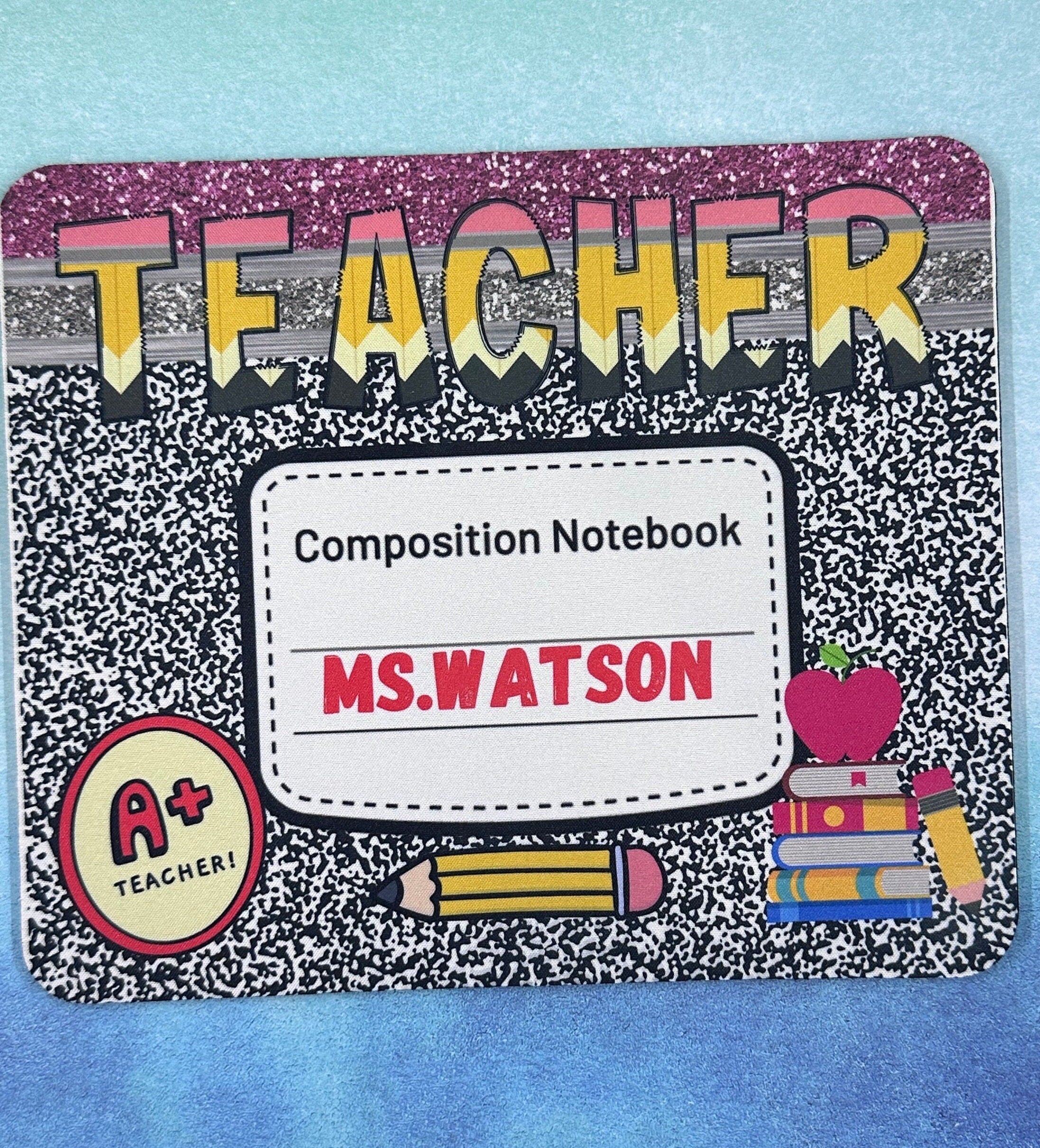 Teacher Mouse Pad, Teacher Gifts, Teacher Desk Supplies, Mouse Pad, Teacher Year end Gifts, Mousepads, School Supplies, Back to School