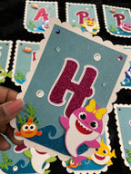 BabyShark Birthday Banner, Birthday Banner, Custom Birthday Banner, Happy Birthday Banner, Banner, Party Decorations, Party Supplies, Banner