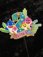 Custom Cake Topper, Birthday Cake Topper, Baby Shark Cake Topper, Cake Topper, Personalized Cake Topper, Birthday, Birthday Party Supplies
