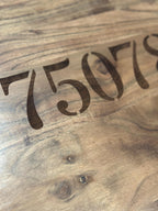 Personalized Acacia Wood Cutting Board, Custom Zip Code, Name, Business Logo, Laser Engraved Charcuterie Board, Realtor Gift, Housewarming