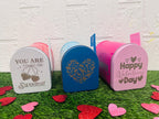 Valentine’s Day Mailbox Gift for Kids, Teachers, Classroom Exchange, Candy Holder, Love Notes, Custom Name Valentine Box, Custom Engraved