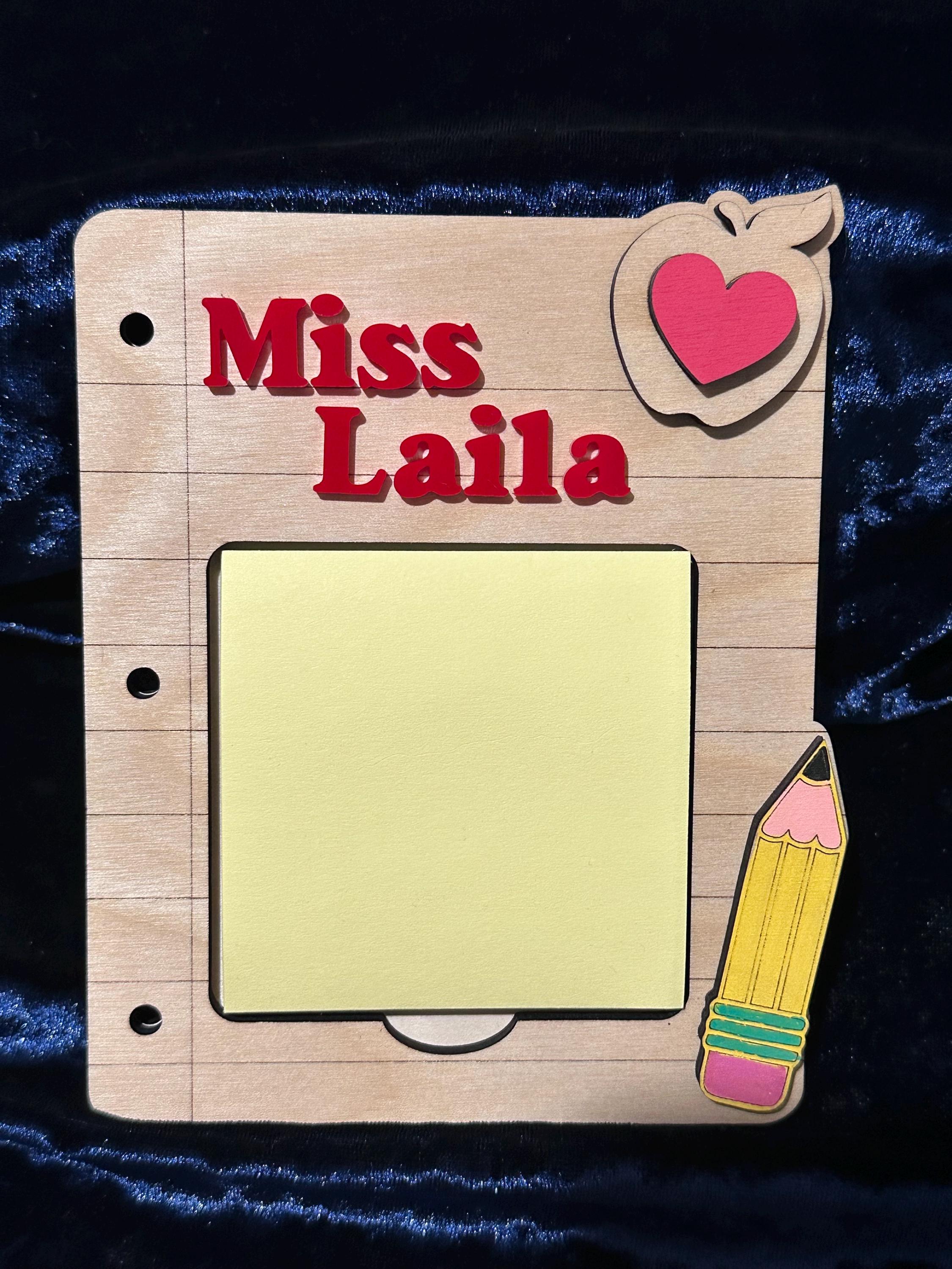 Teacher Gifts, Postit Notepad Holder, Teacher Thank You, Personalized Teacher Gift, Gifts for Teacher, End of Year, Teacher Gifts, Note Pad