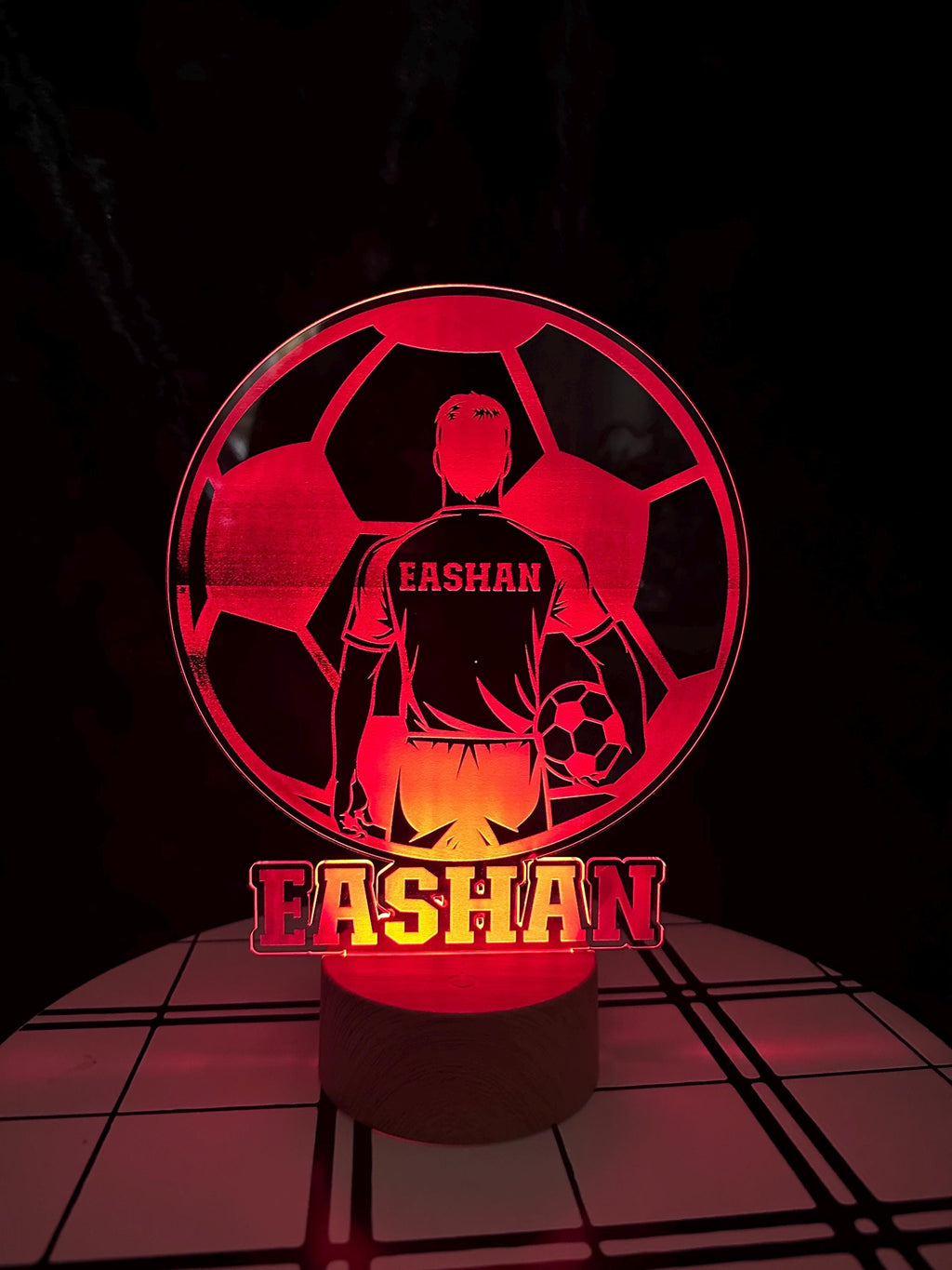 Soccer Night Light, Kids Night Light, Engraved Night Light, Custom Night Light, Gift for Kids, Personalized Night Light, Night Light, Gifts