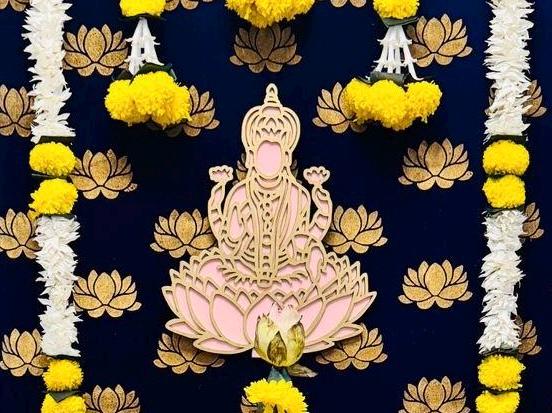 wooden Lakshmi Cutout/Lakshmi cutout/Diwali Decor/Lakshmi cutout for Diwali/Lakshmi Devi Cutout/Housewarming Decor/Indian Festive Decor