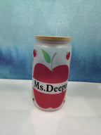 Teacher Glass Can, Teacher Appreciation Glass Can, Teacher Gifts, Teacher Appreciation Gifts,Teacher Year end Gifts, Teacher, Glass Tumbler