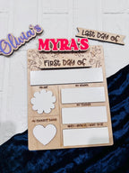 First Day of School Sign, Interchangeable School Sign, Back to School Sign, Back to School Photo Prop, First Day Last Day Board, DryErase