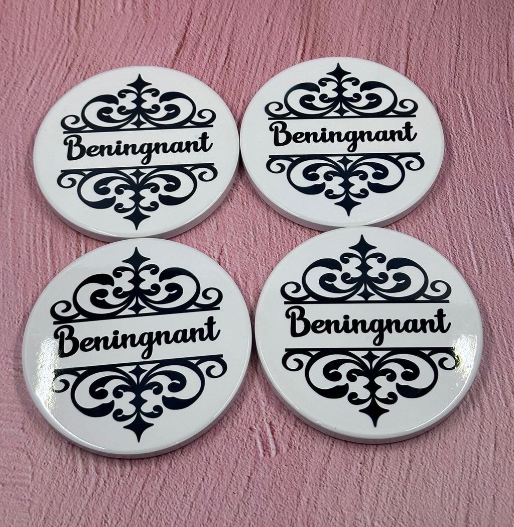 Personalized Coasters/Ceramic Coasters/Coasters/Family Coasters/Family Name Coasters/House Name Coasters/Kitchen Coasters/Custom Coasters