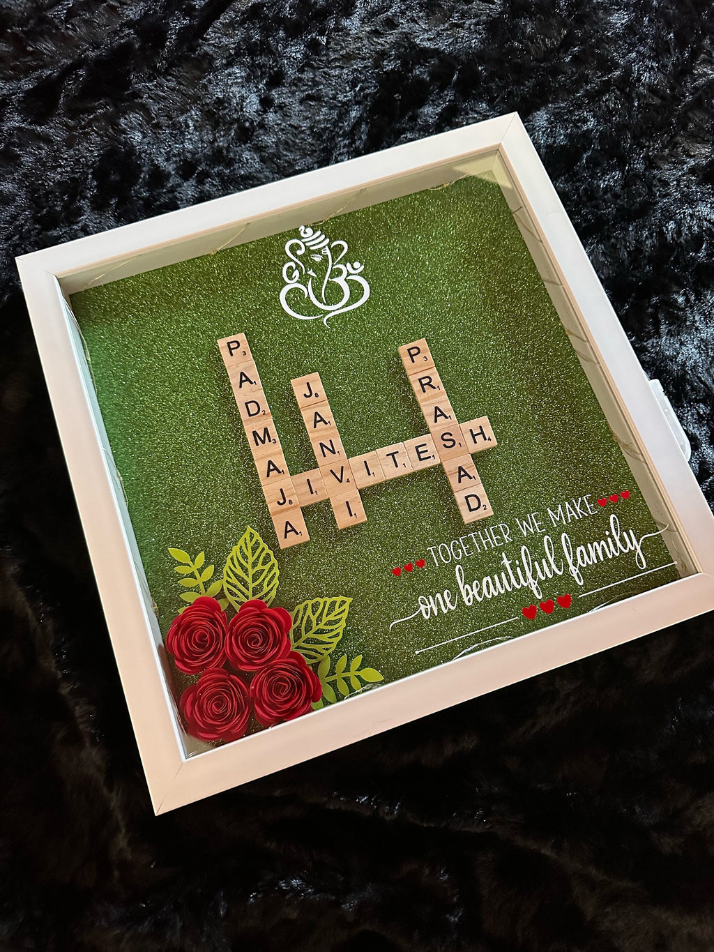 Scrabble Shadow Box, Housewarming Shadow Box, Housewarming Gifts, Shadow Box, Scarbble Family Shadow Box,Housewarming Gift