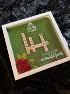 Scrabble Shadow Box, Housewarming Shadow Box, Housewarming Gifts, Shadow Box, Scarbble Family Shadow Box,Housewarming Gift