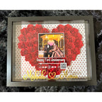 Heart Shaped Shadow Box, Valentines day Gift for Her/Him, Flower Shadow Box, Personalized shadow box, Anniversary Gifts, Valentines day gift