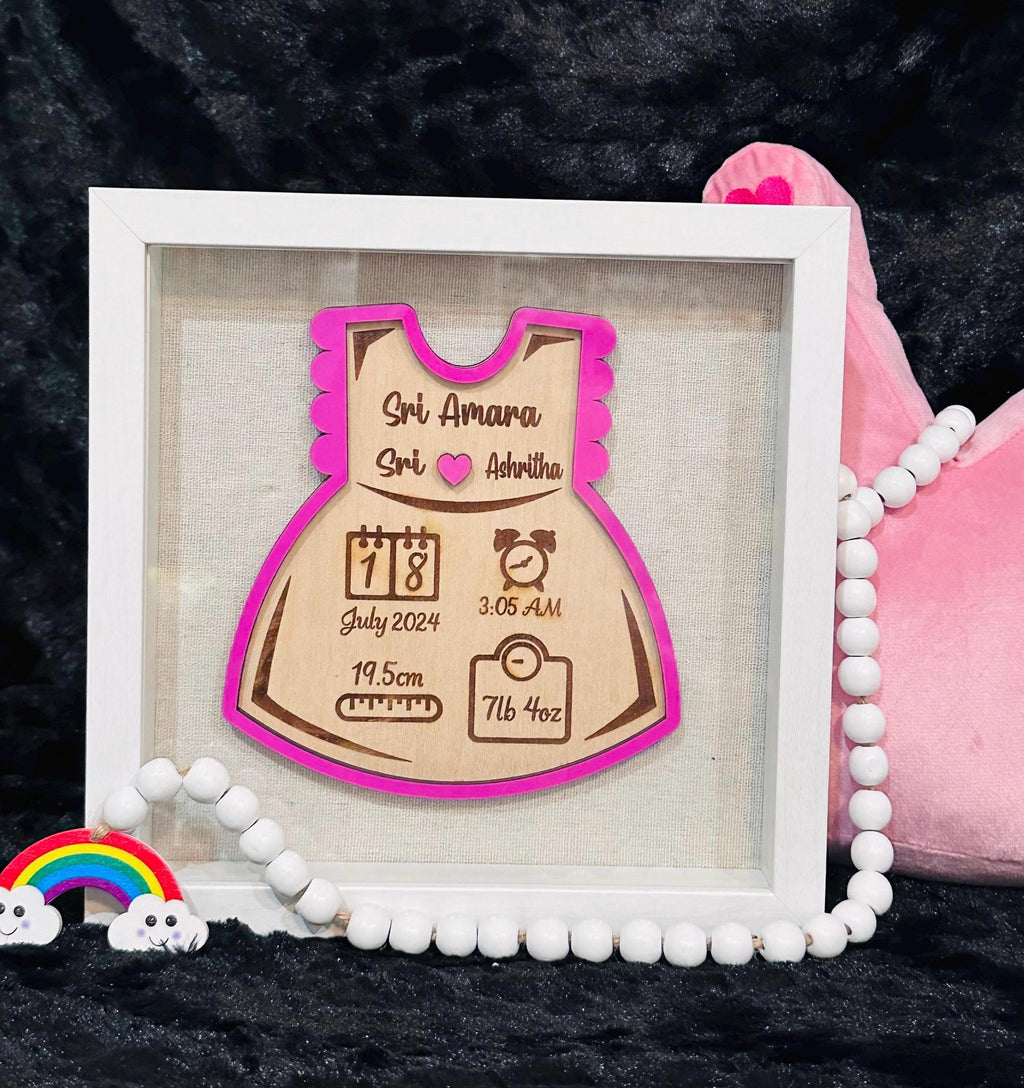Baby Announcement Frame, Baby Announcement Sign, Baby Birth Sign, Baby Birth Stat shadow Box, Baby Name Sign, Baby Namesake Shadow Box, Gift
