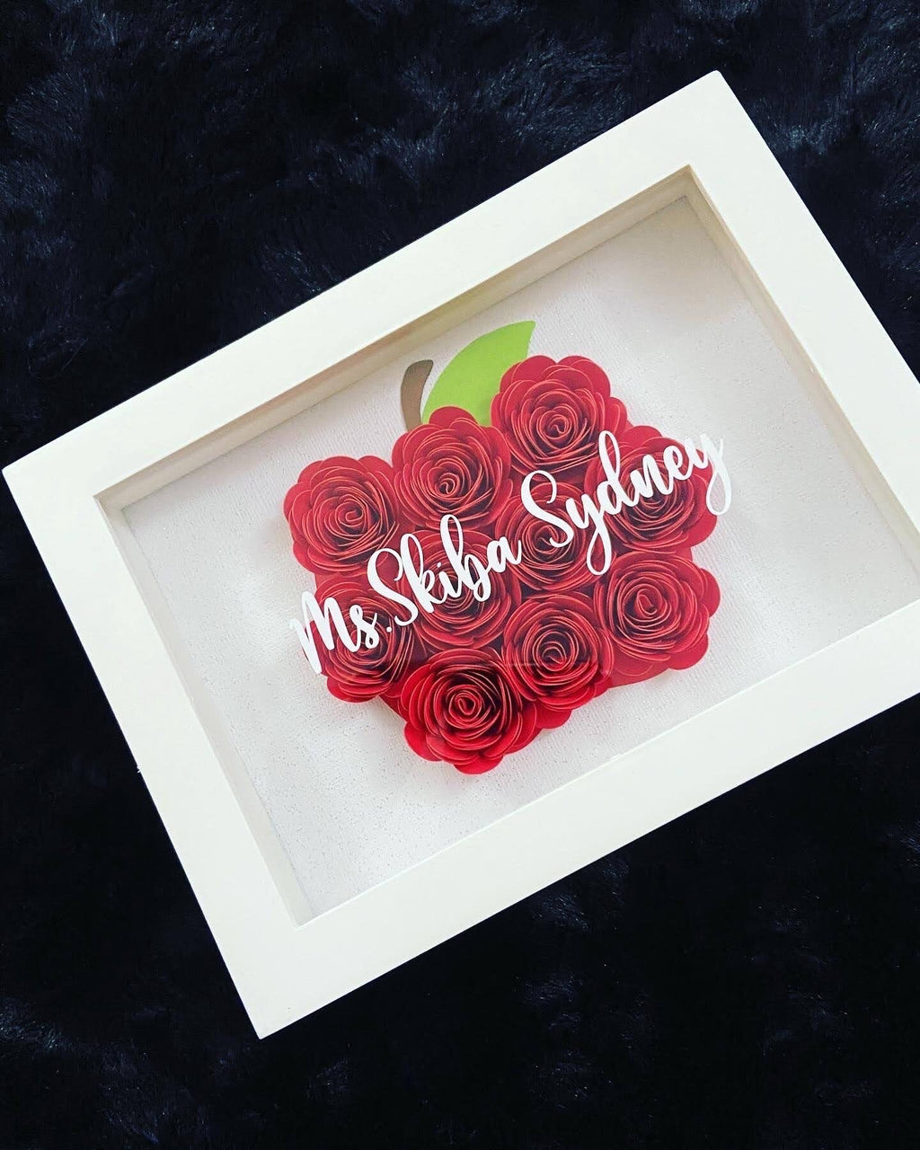 Teacher Shadow Box, Teacher Gifts, Teacher Appreciation Gifts, Apple Shadow Box, Shadow Box, Teacher End of the year Gifts, Teacher, Gifts