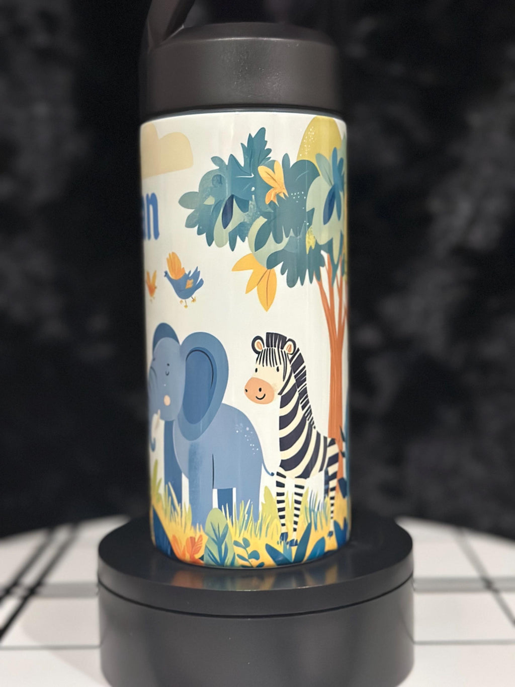 Safari Animals Tumbler, Custom Water Tumbler, 16oz 20oz Custom Tumbler, Water Tumbler for Kids, School Water Bottle, Kids Return Gifts
