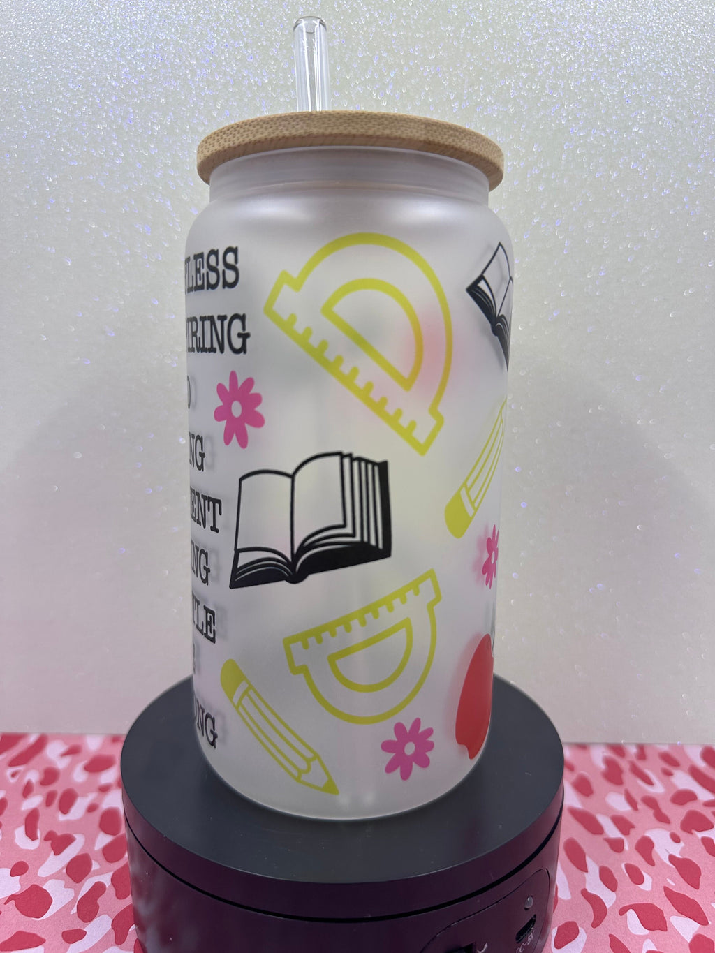 Teacher Glass Can, Teacher Appreciation Glass Can, Teacher Gifts, Teacher Appreciation Gifts,Teacher Year end Gifts, Teacher, Glass Tumbler